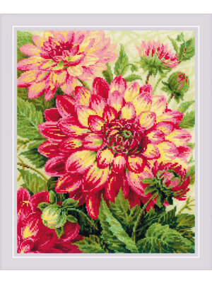 RIOLISf Borduurpakket Dahlias - RIOLIS RIOLISf Borduurpakket Dahlias - RIOLIS