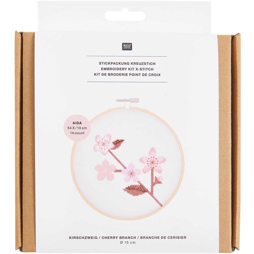 Rico Design Borduurpakket Sakura - Kersentak