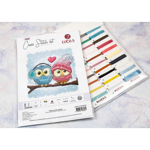 Luca-S Borduurpakket Two Cute Owls  - Luca-S