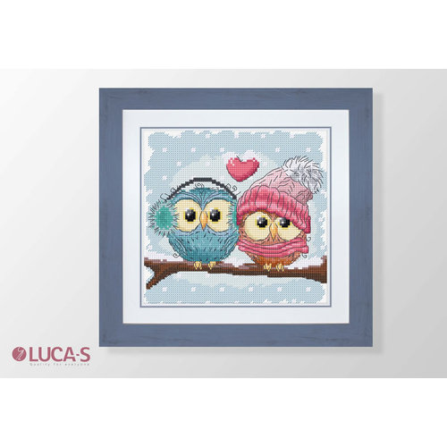 Luca-S Borduurpakket Two Cute Owls - Luca-S