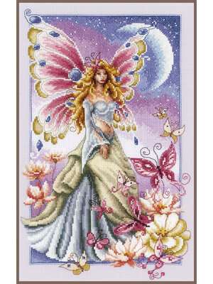 Vervaco Telpakket kit Fee met vlinders en maan