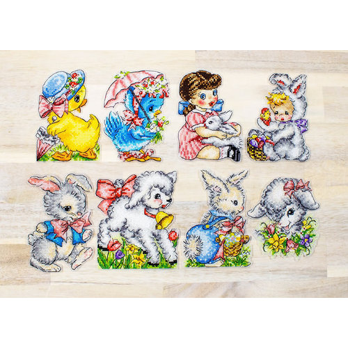 Leti Stitch Borduurpakket Easter Ornaments Kit of 8 pieces - Leti Stitch