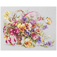 Borduurpakket Pansy Bouqet - Magic Needle