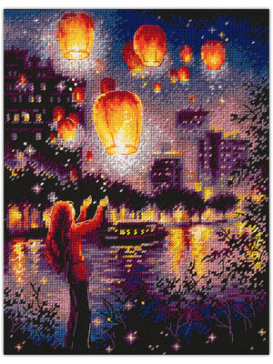Magic Needle CI Borduurpakket Sky Lanterns - Magic Needle Magic Needle CI Borduurpakket Sky Lanterns - Magic Needle