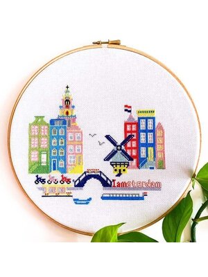 Studio Koekoek Borduurpakket Studio Koekoek - Sunny Modern Amsterdam