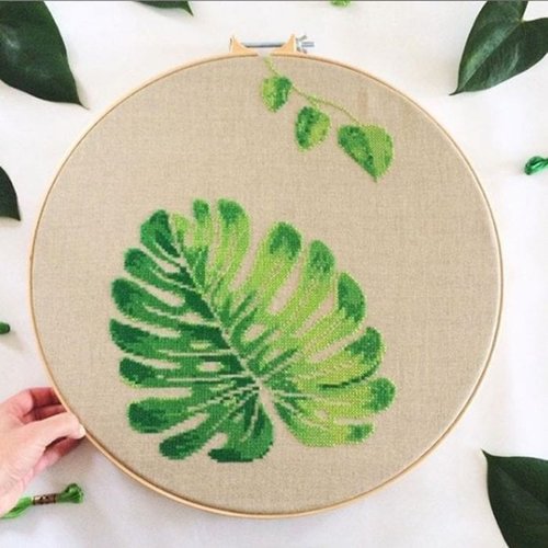 Studio Koekoek Borduurpakket Studio Koekoek - Monstera Studio Koekoek Borduurpakket Studio Koekoek - Monstera