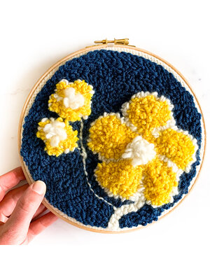 Studio Koekoek Verstelbare punchnaald navul project Studio Koekoek - Gele bloemen