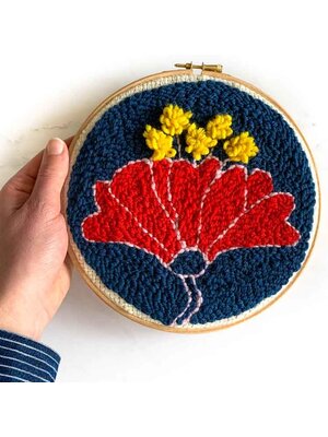 Studio Koekoek Verstelbare punchnaald navul project Studio Koekoek - Rood roze bloem