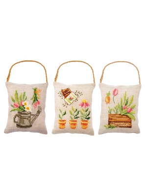 Vervaco Official Deco kussentje kit Tuin set van 3