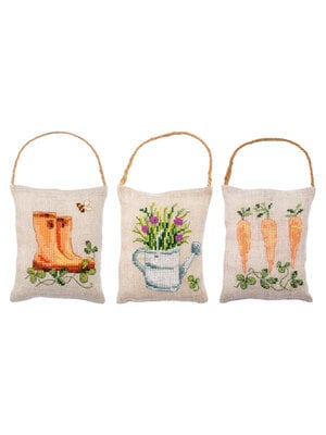 Vervaco Official Deco kussentje kit Tuin set van 3