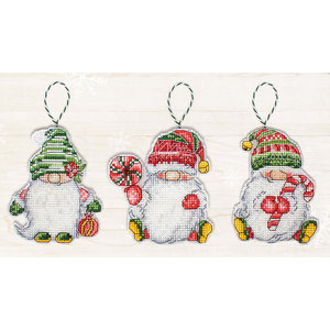 Luca-S Borduurpakket Christmas Gnomes Ornaments - Luca-S