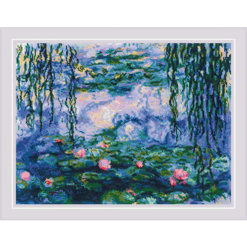 RIOLIS Borduurpakket Water Lilies after C. Monet's Painting - RIOLIS