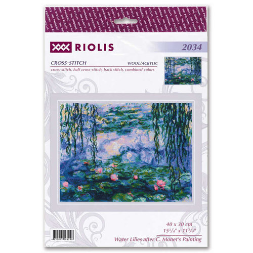 RIOLIS Borduurpakket Water Lilies after C. Monet's Painting - RIOLIS