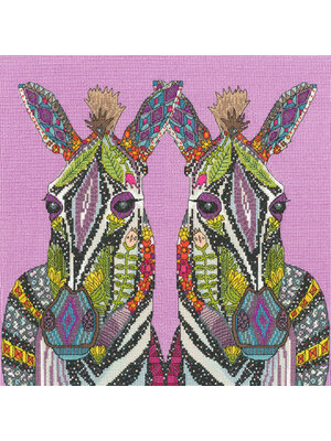 Bothy Threads Borduurpakket Sharon Turner - Jewelled Zebras - Bothy Threads Bothy Threads Borduurpakket Sharon Turner - Jewelled Zebras - Bothy Threads