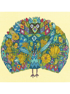 Bothy Threads Borduurpakket Sharon Turner - Jewelled Peacock - Bothy Threads Bothy Threads Borduurpakket Sharon Turner - Jewelled Peacock - Bothy Threads