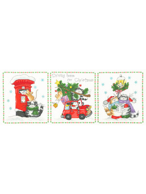 Bothy Threads Borduurpakket Margaret Sherry - Driving Home For Christmas - Bothy Threads