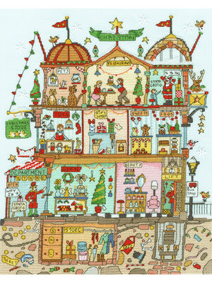 Bothy Threads Borduurpakket Amanda Loverseed - Cut Thru' Christmas Department Store - Bothy Threads Bothy Threads Borduurpakket Amanda Loverseed - Cut Thru' Christmas Department Store - Bothy Threads