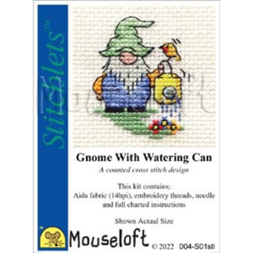 Mouseloft Borduurpakket Gnome with Watering Can - Mouseloft