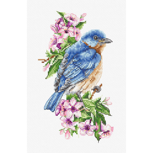 Luca-S Borduurpakket Blue Bird on the branch  - Luca-S