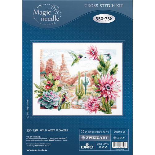 Magic Needle Borduurpakket Wild West Flowers - Magic Needle