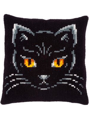 Vervaco Kruissteekkussen kit Zwarte kat