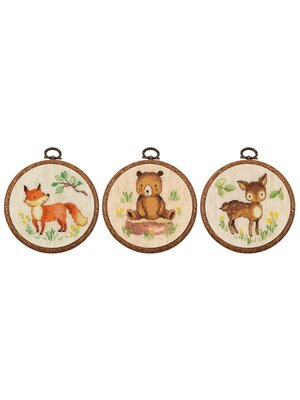 Vervaco Official Miniatuur kit Bosdieren set van 3