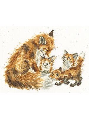 Bothy Threads Borduurpakket Hannah Dale - The Bedtime Kiss - Bothy Threads Bothy Threads Borduurpakket Hannah Dale - The Bedtime Kiss - Bothy Threads