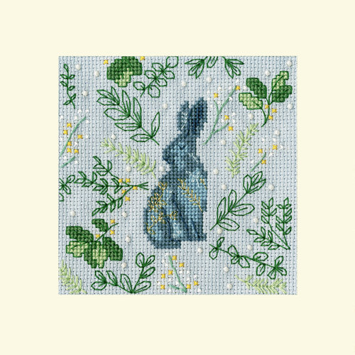 Bothy Threads Borduurpakket Jade Mosinski Christmas Cards - Scandi Hare - Bothy Threads