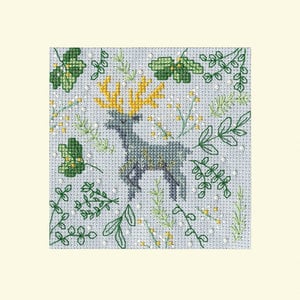 Bothy Threads Borduurpakket Jade Mosinski Christmas Cards - Scandi Deer - Bothy Threads