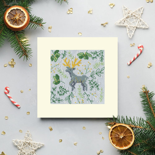 Bothy Threads Borduurpakket Jade Mosinski Christmas Cards - Scandi Deer - Bothy Threads