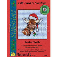 Borduurpakket Festive Giraffe - Mouseloft