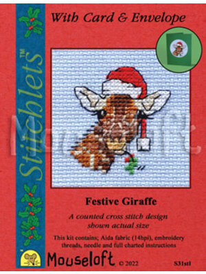 Mouseloft Borduurpakket Festive Giraffe - Mouseloft