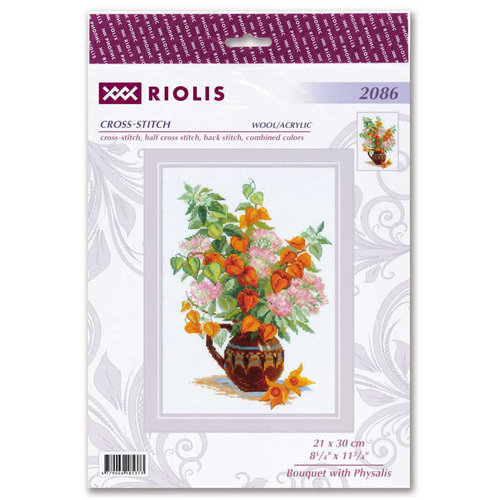 RIOLIS Borduurpakket Bouquet with Physalis - RIOLIS