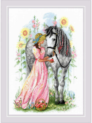 RIOLISf Borduurpakket Horse Girl - RIOLIS RIOLISf Borduurpakket Horse Girl - RIOLIS