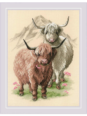 RIOLISf Borduurpakket Highland Buddies - RIOLIS RIOLISf Borduurpakket Highland Buddies - RIOLIS