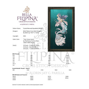 Bella Filipina Designs Speciale Materialen Crystal Mermaid Aquabella - Bella Filipina Designs