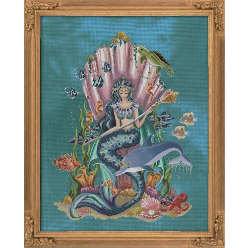 Bella Filipina Designs Borduurpatroon Amphitrite queen goddess of the sea - Bella Filipina Designs