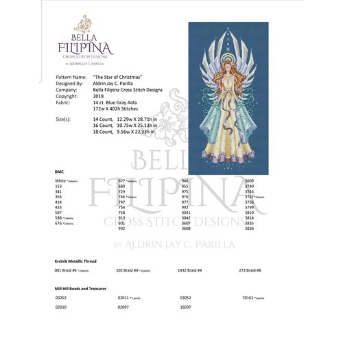 Bella Filipina Designs Speciale Materialen The Star of Christmas - Bella Filipina Designs