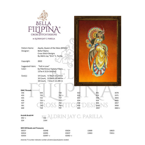 Bella Filipina Designs Speciale Materialen Aquila - Bella Filipina Designs