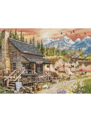 Luca-S Borduurpakket Log Cabin General Store - Luca-S Luca-S Borduurpakket Log Cabin General Store - Luca-S