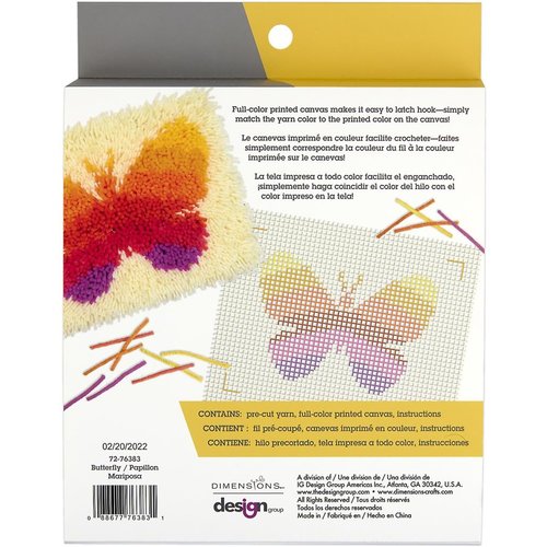 Dimensions Knooppakket Latch Hook kit  Butterfly - Dimensions