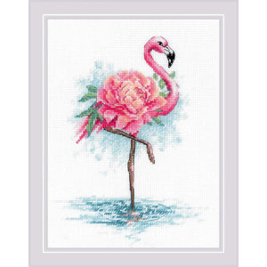 RIOLIS Borduurpakket Blooming Flamingo - RIOLIS