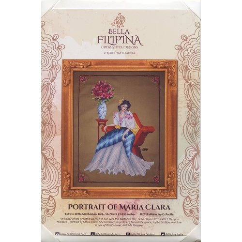 Bella Filipina Designs Borduurpatroon Portrait of Maria Clara - Bella Filipina Designs