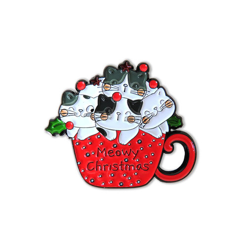 Leti Stitch Needle Minder Meowy Christmas - Leti Stitch