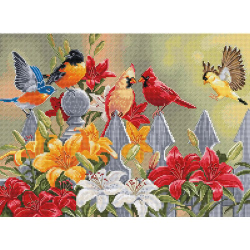 Luca-S Borduurpakket Backyard Birds with Daylilies - Luca-S