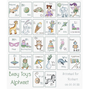 Leti Stitch Borduurpakket Baby Toys Alphabet - Leti Stitch