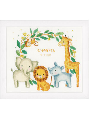 Vervaco Telpakket kit Jungle dieren Vervaco Telpakket kit Jungle dieren