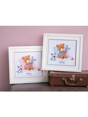 Vervaco Telpakket kit Beertje, konijn en hondje Vervaco Telpakket kit Beertje, konijn en hondje