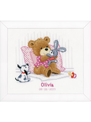 Vervaco Telpakket kit Beertje, konijn en hondje