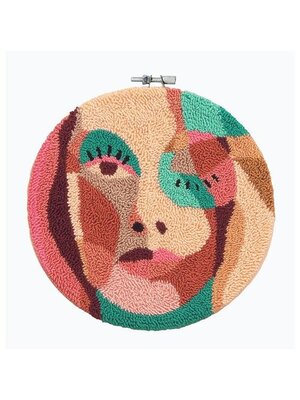 Restyle Borduurpakket Punch Needle - Abstract Gezicht